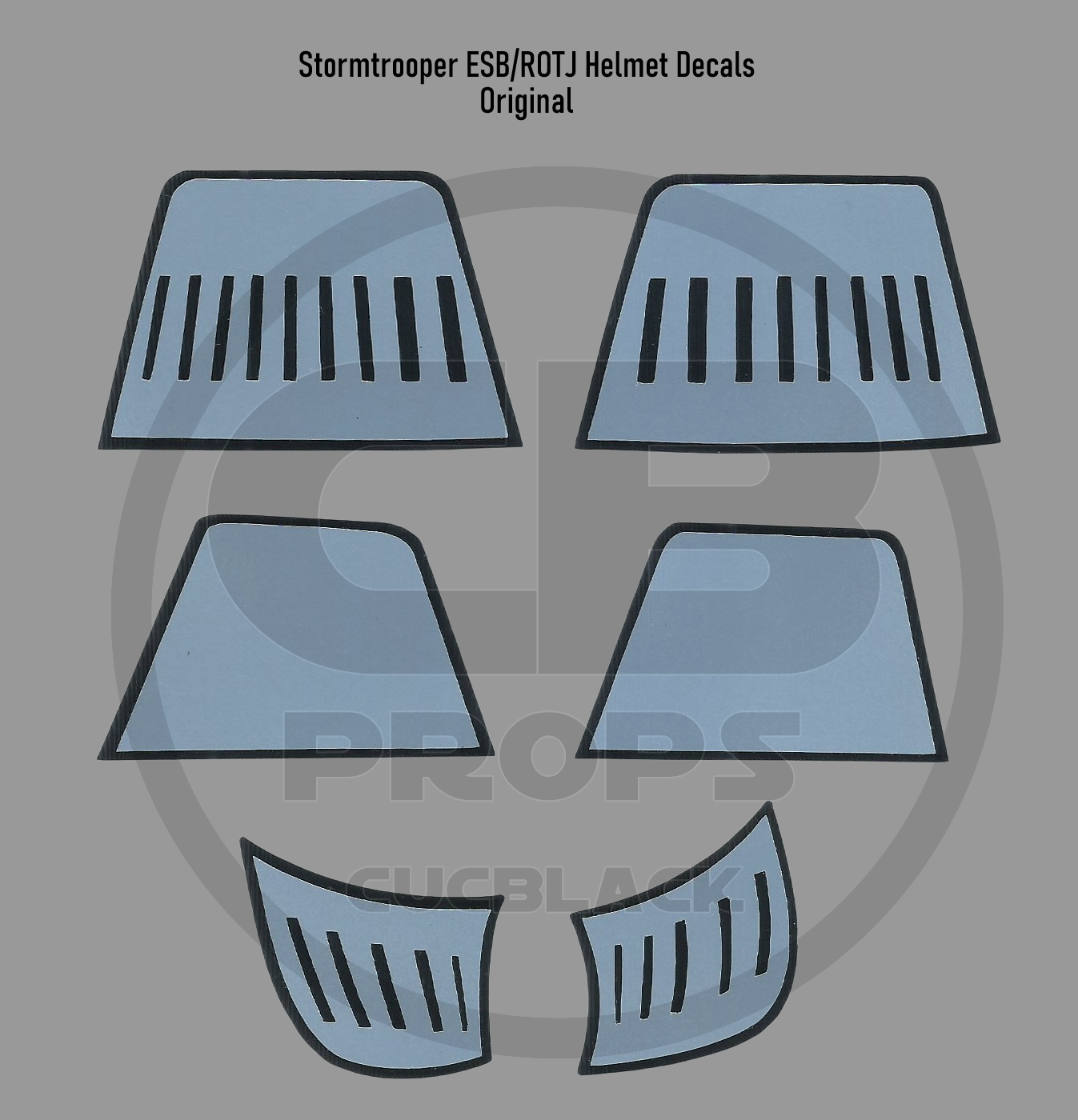 Stormtrooper Helmet Vinyl Decals - Star Wars - Costume Prop Replica - Image 3